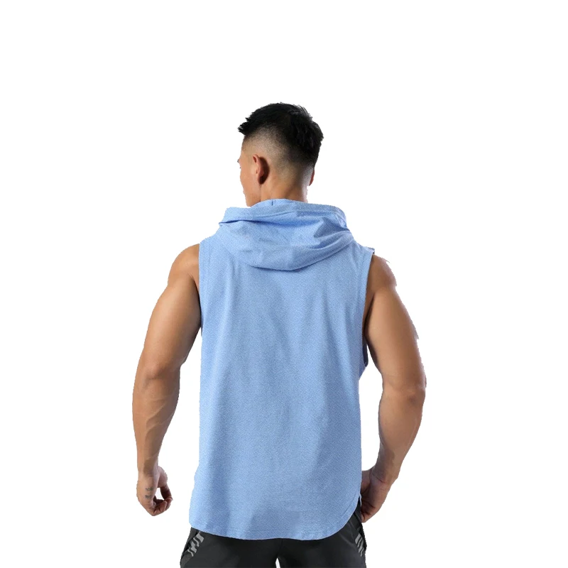 Solid Color Brand New Men's Tank Tops Vest Sleeveless Tees For Male Hooded Man Vests Tops Hip Hop Men Tank Top T shirt