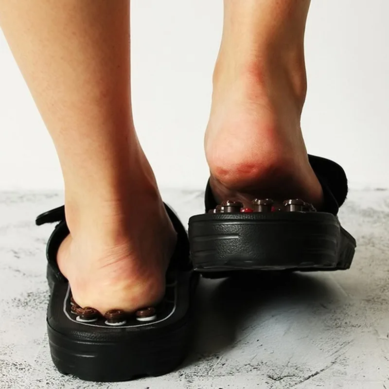 Rotating Acupressure Massage Slippers Unisex Acupoint Therapy Foot Massager Sandals Relief Fatigue Household Shoes for Men Women