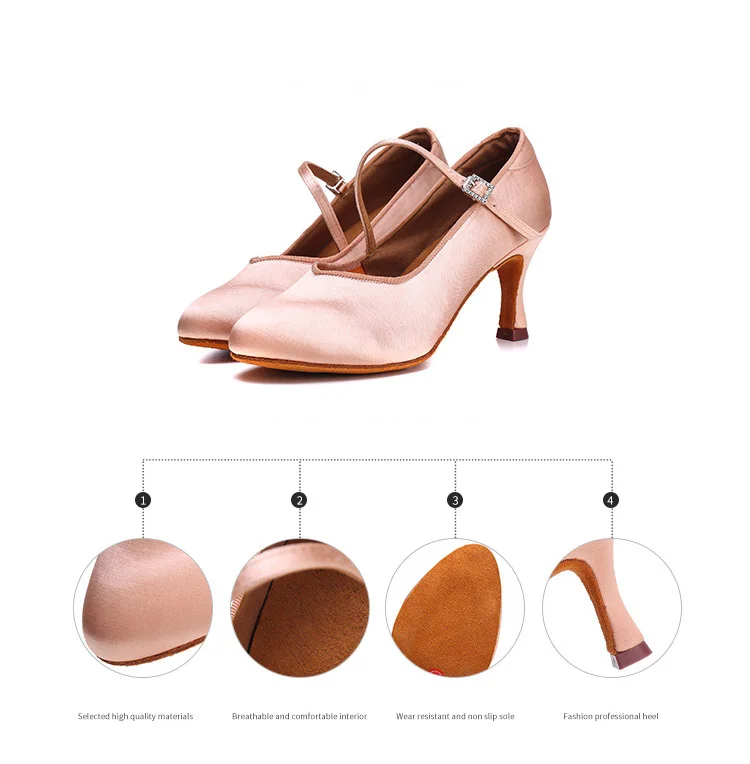 Adult High-heeled Modern Dancing Shoes Professional National Standard Dance Practice Shoes Women Waltz Dancing Shoes Flamenco