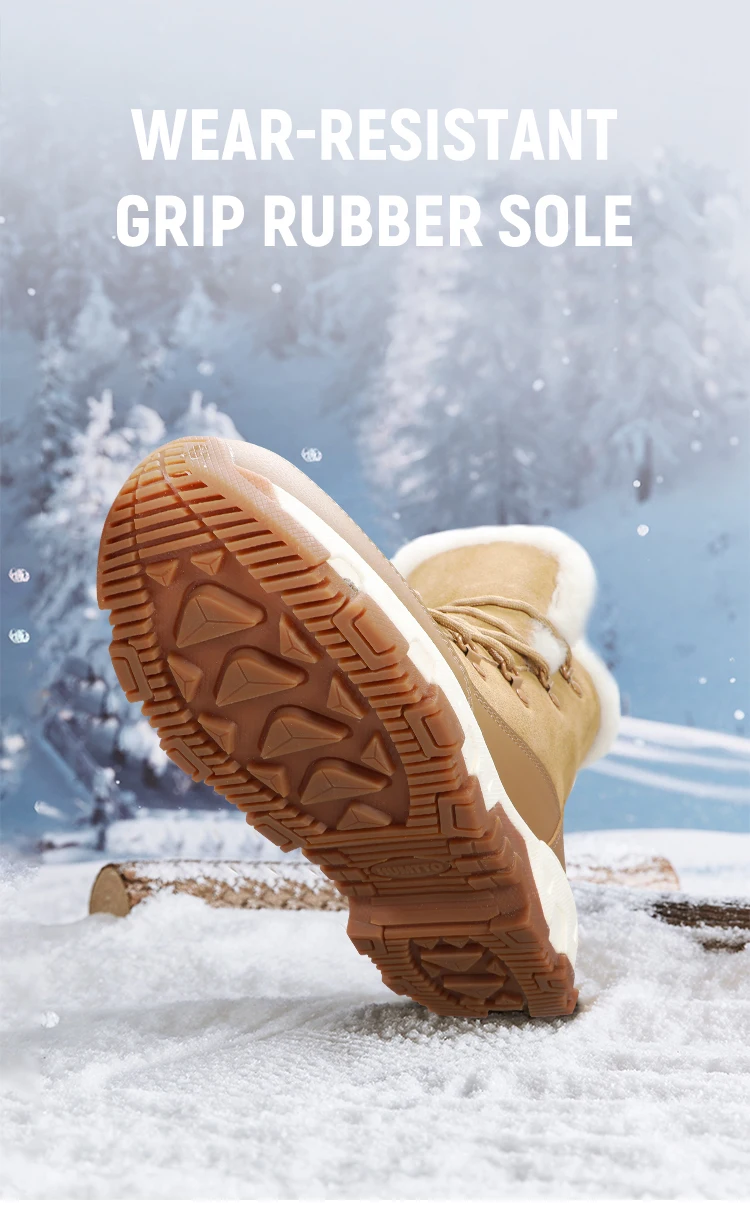 HUMTTO Women's Hiking Boots Winter Leather Snow Trainers Luxury Designer Trekking Boots Outdoor Casual Shoes 2024 Woman Sneakers