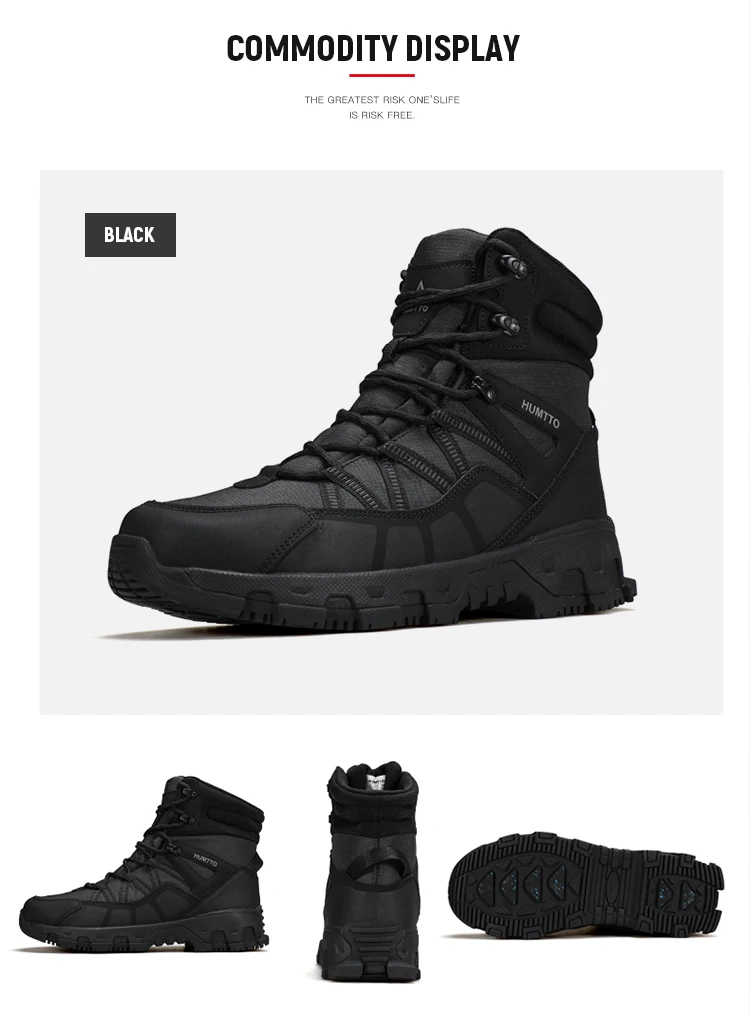 HUMTTO Women's Hiking Boots Winter Leather Snow Trainers Luxury Designer Trekking Boots Outdoor Casual Shoes 2024 Woman Sneakers