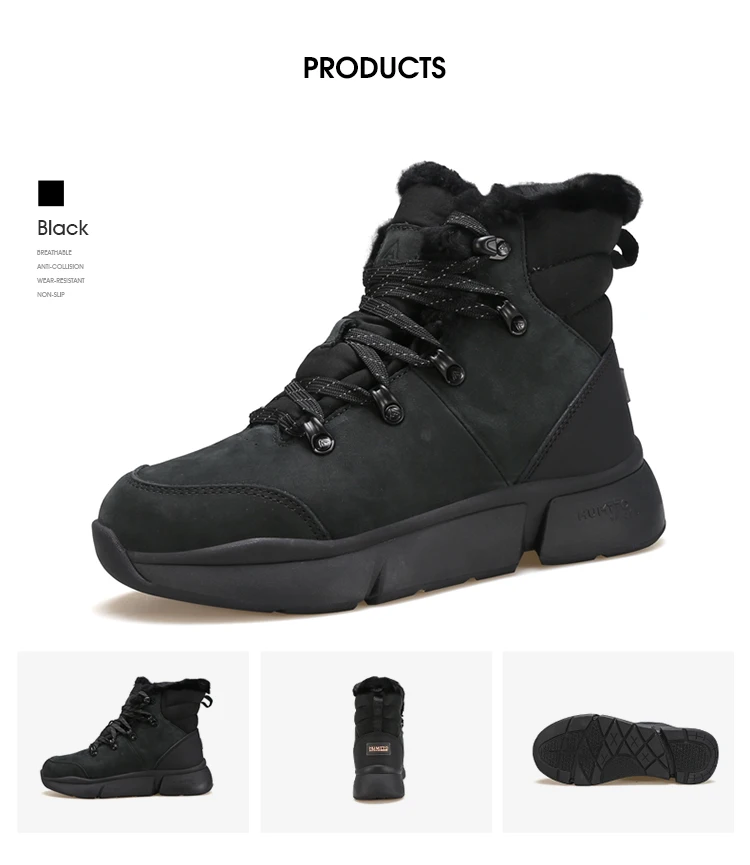 HUMTTO Women's Hiking Boots Winter Leather Snow Trainers Luxury Designer Trekking Boots Outdoor Casual Shoes 2024 Woman Sneakers