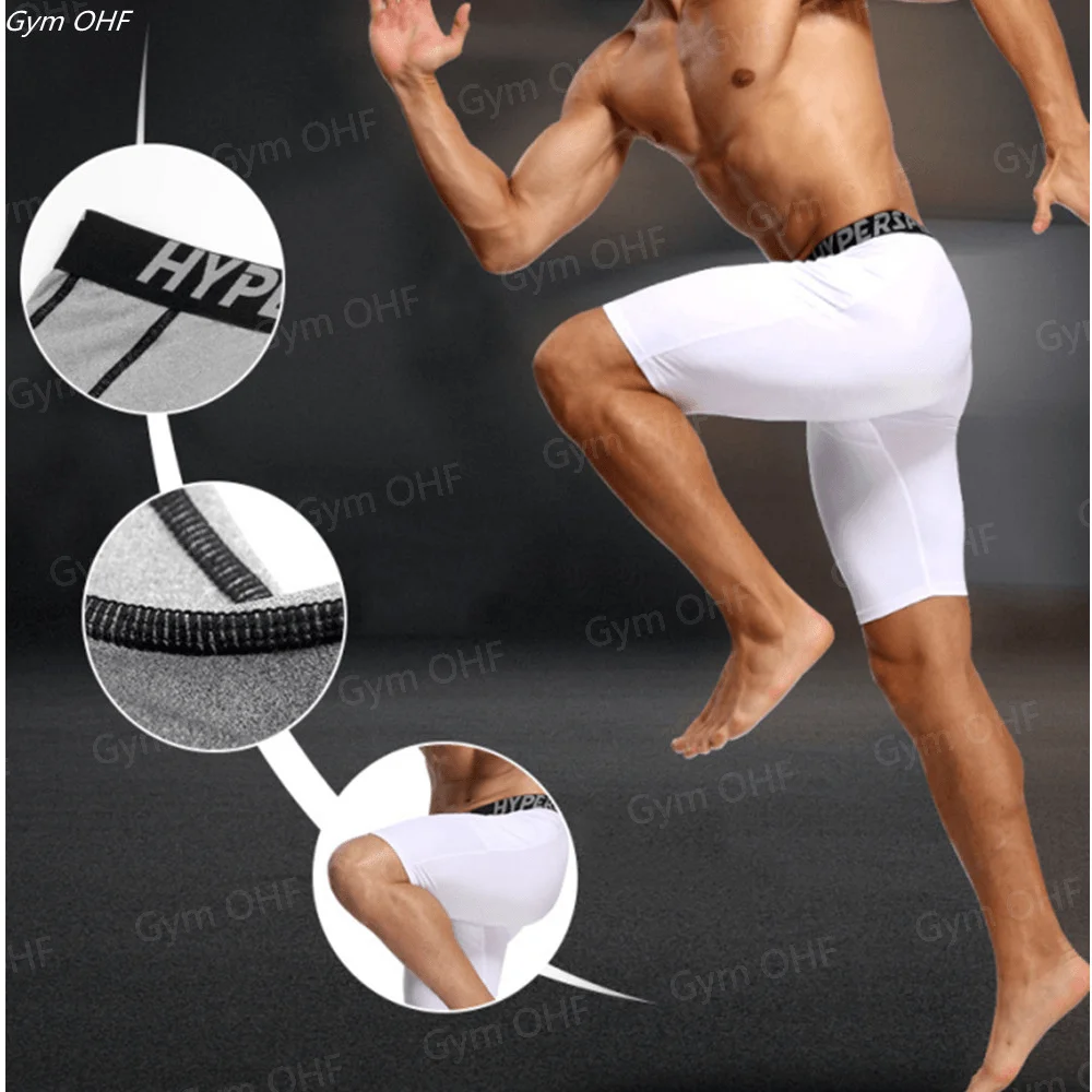 Running Tights Men Shorts Sports Leggings Compression Pants Jogging Fitness Gym Long Trousers Men Yoga Skinny Shorts Slim Summer