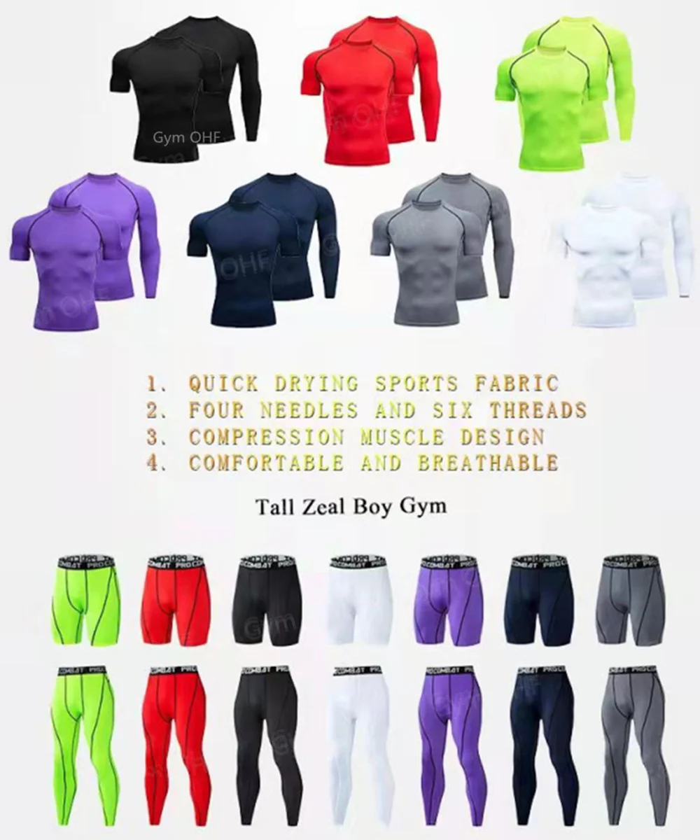 Running Tights Men Shorts Sports Leggings Compression Pants Jogging Fitness Gym Long Trousers Men Yoga Skinny Shorts Slim Summer
