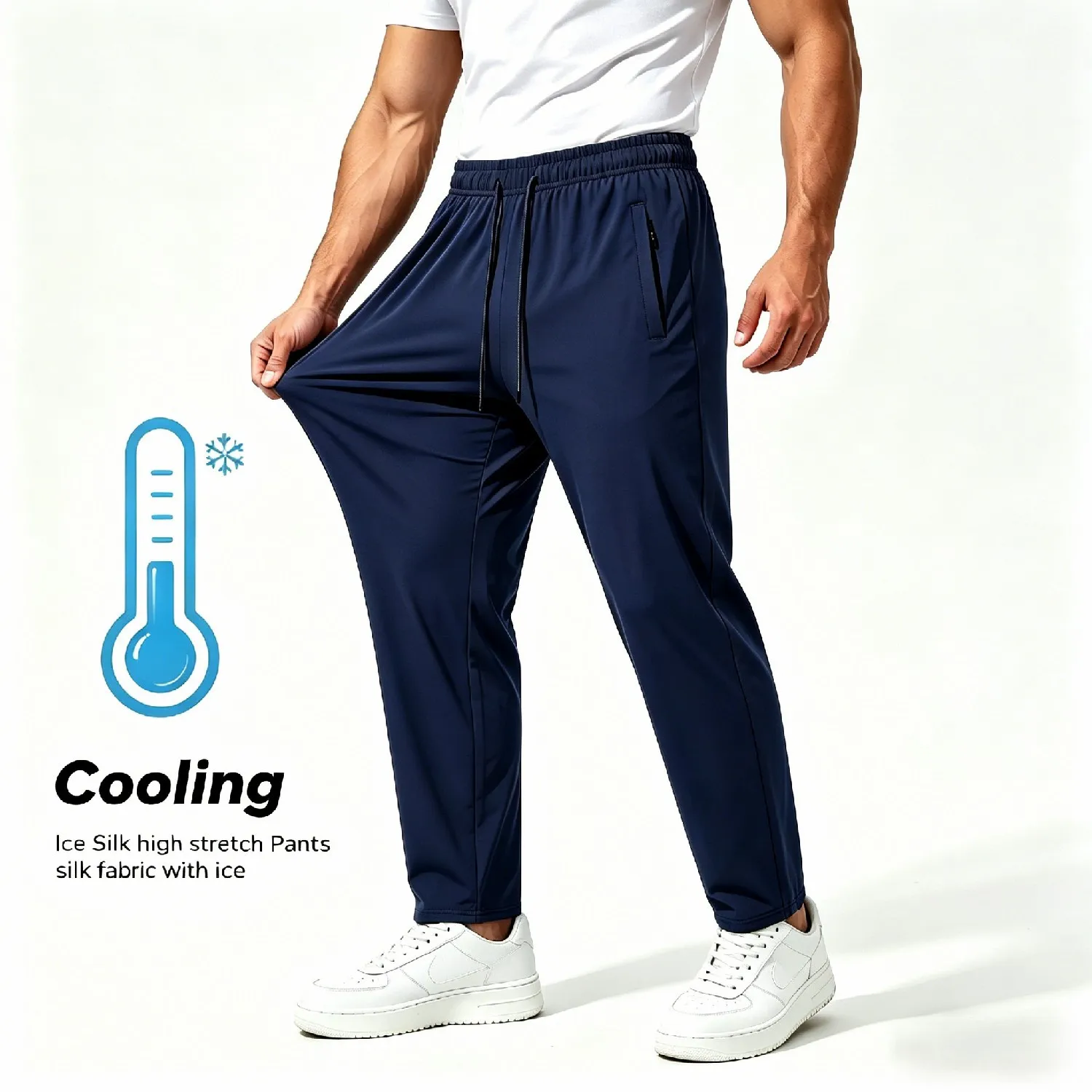 Pants Sport Men New Ice Silk Men's Summer Sports Casual Football Gym Man Fishing Sportswear Mens Joggers Training Jogger Pants