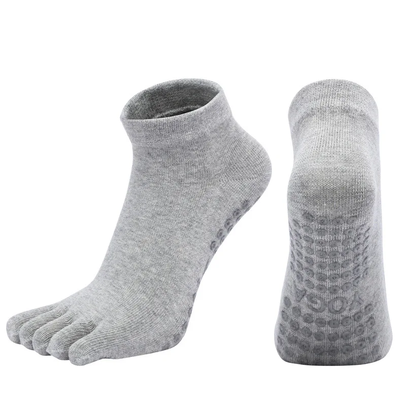 Pilates Dance Gym Yoga Socks Cotton Five-finger Non-slip Sports Socks Breathable Quick-Dry Elasticity Fitness Socks