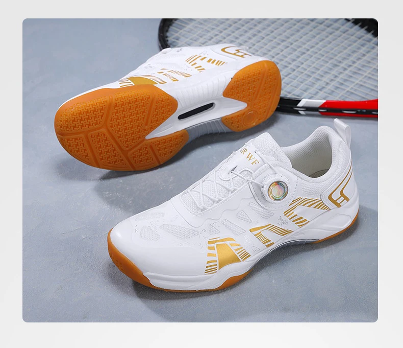 Men's Table Tennis Shoes, Badminton Shoes, Breathable Mesh Sports Shoes, Shock-Absorbing Carbon Plate, Lightweight and Wear-Resistant, Knob Buckle Design, Comprehensive Training Shoes for Teenagers and Students, Fashionable Non-Slip Running Shoes for Women, Sizes 36-45