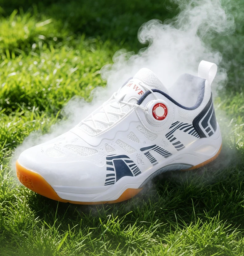 Men's Table Tennis Shoes, Badminton Shoes, Breathable Mesh Sports Shoes, Shock-Absorbing Carbon Plate, Lightweight and Wear-Resistant, Knob Buckle Design, Comprehensive Training Shoes for Teenagers and Students, Fashionable Non-Slip Running Shoes for Women, Sizes 36-45