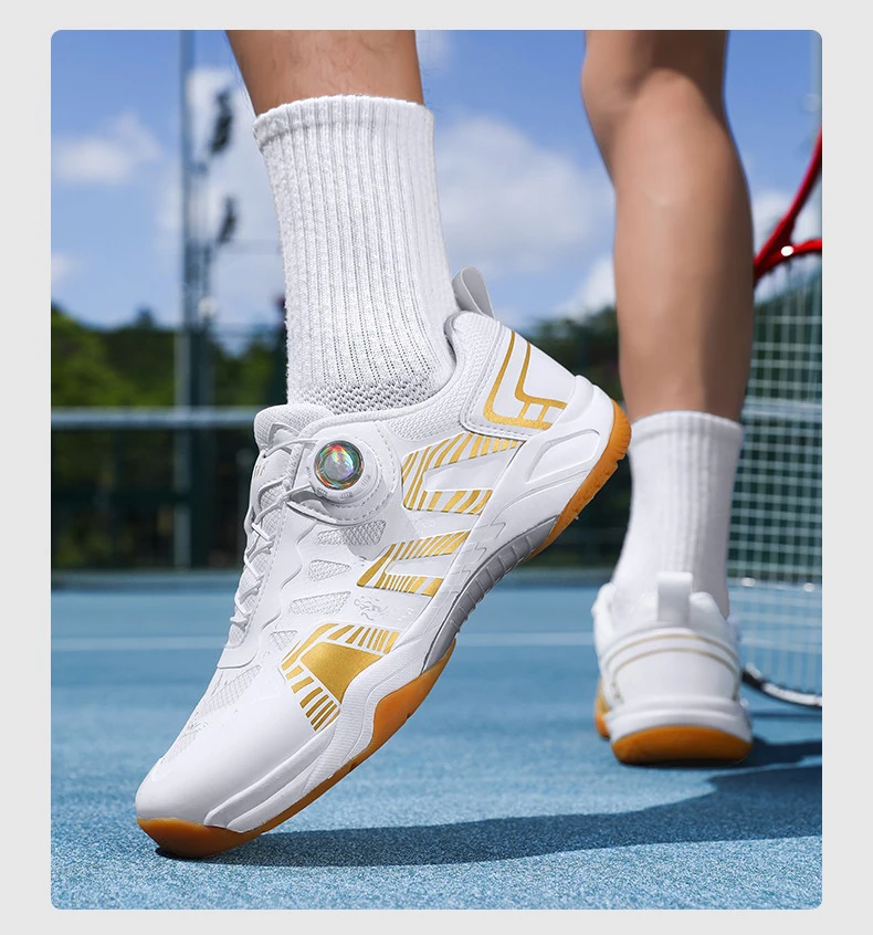 Men's Table Tennis Shoes, Badminton Shoes, Breathable Mesh Sports Shoes, Shock-Absorbing Carbon Plate, Lightweight and Wear-Resistant, Knob Buckle Design, Comprehensive Training Shoes for Teenagers and Students, Fashionable Non-Slip Running Shoes for Women, Sizes 36-45