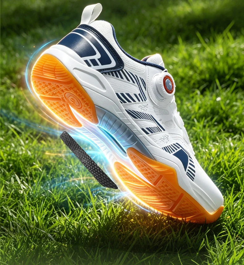 Men's Table Tennis Shoes, Badminton Shoes, Breathable Mesh Sports Shoes, Shock-Absorbing Carbon Plate, Lightweight and Wear-Resistant, Knob Buckle Design, Comprehensive Training Shoes for Teenagers and Students, Fashionable Non-Slip Running Shoes for Women, Sizes 36-45