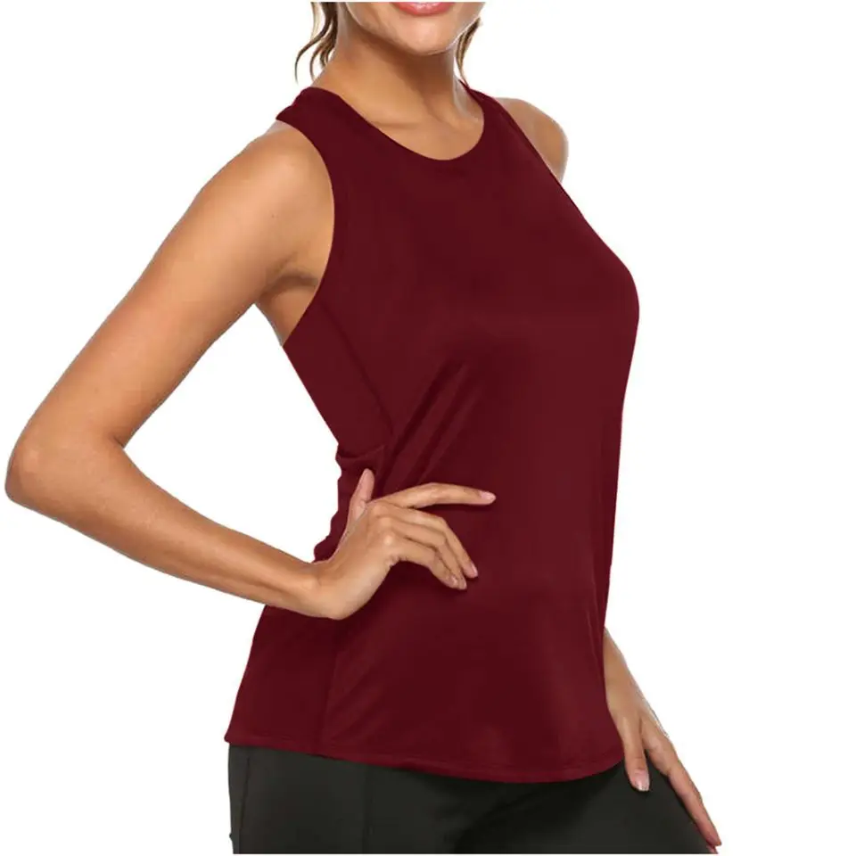 Breathable Yoga Sport Vest Women Sleeveless Fishnet Patchwork Tank Top Gym Fitness Workout Running Jogging Shirts Sportswear