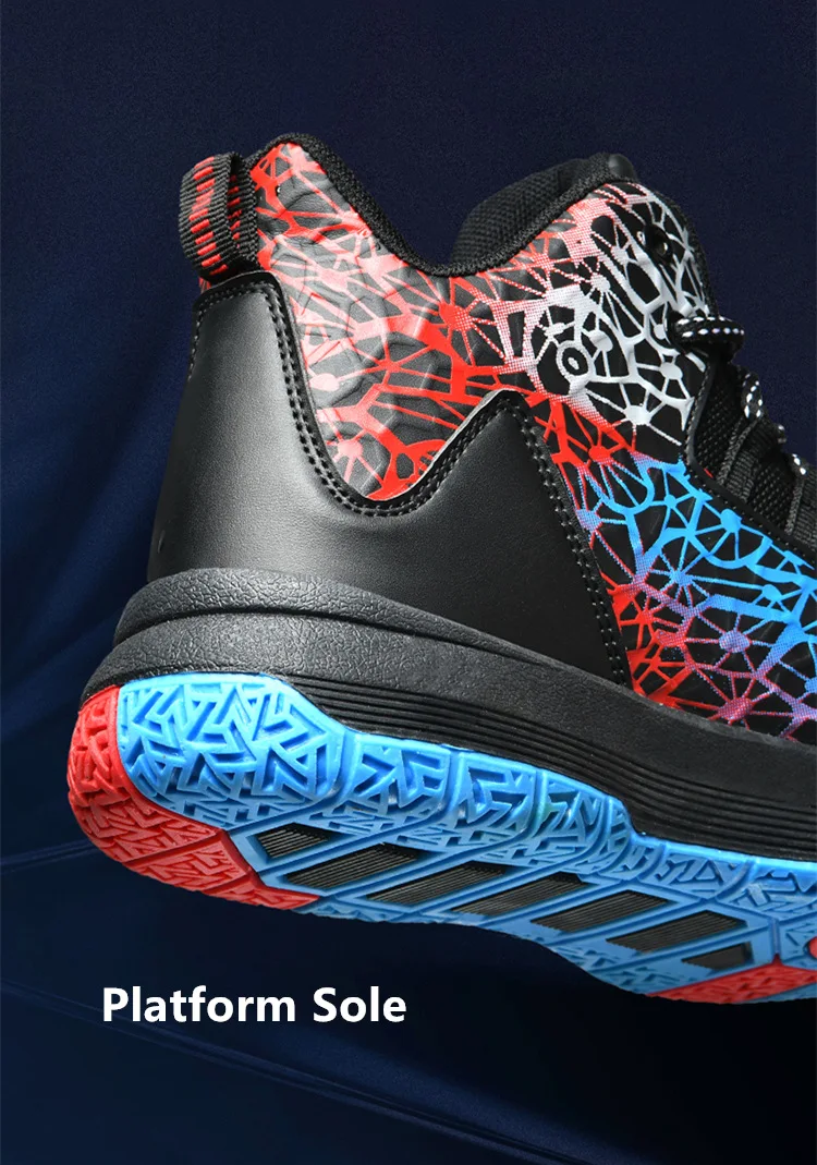 Hot Sale Cheap High Basketball Sneakers Men Women Fashion Printed Basketball Trainers Baskets Outdoor Platform Sport Shoes Boys