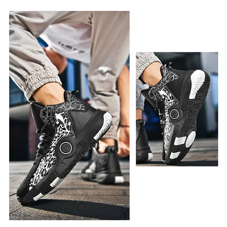 Hot Sale Cheap High Basketball Sneakers Men Women Fashion Printed Basketball Trainers Baskets Outdoor Platform Sport Shoes Boys