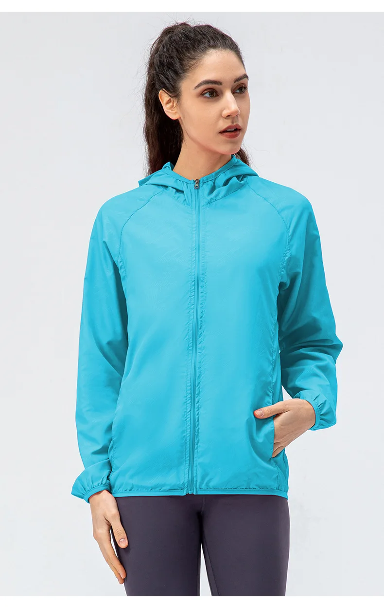 New Women outdoor sports skin windbreaker waterproof windproof lightweight breathable quick dry clothes cycling long sleeve coat