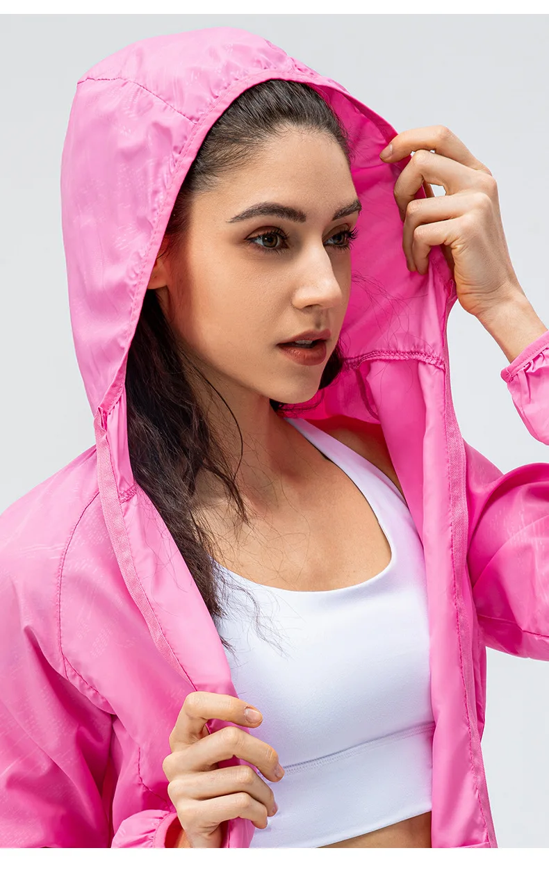 New Women outdoor sports skin windbreaker waterproof windproof lightweight breathable quick dry clothes cycling long sleeve coat
