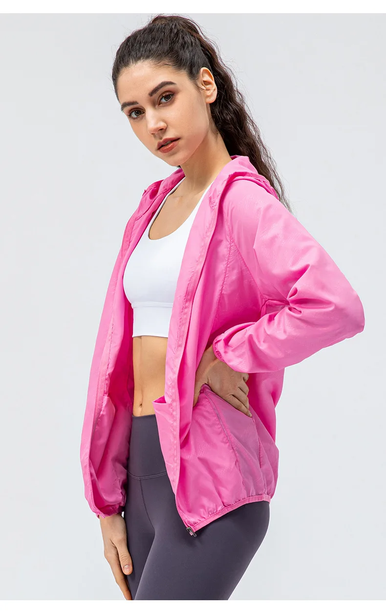 New Women outdoor sports skin windbreaker waterproof windproof lightweight breathable quick dry clothes cycling long sleeve coat