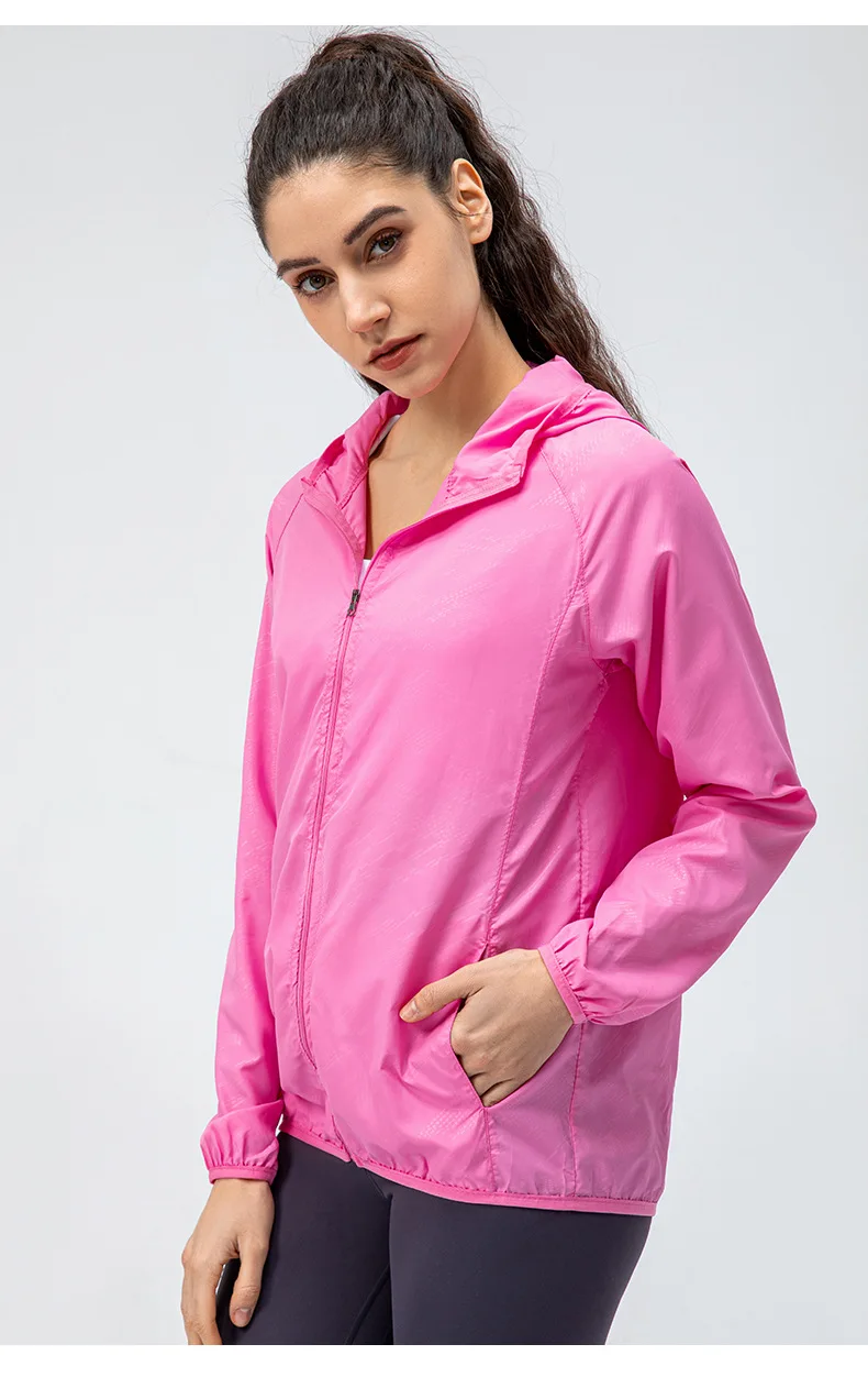 New Women outdoor sports skin windbreaker waterproof windproof lightweight breathable quick dry clothes cycling long sleeve coat