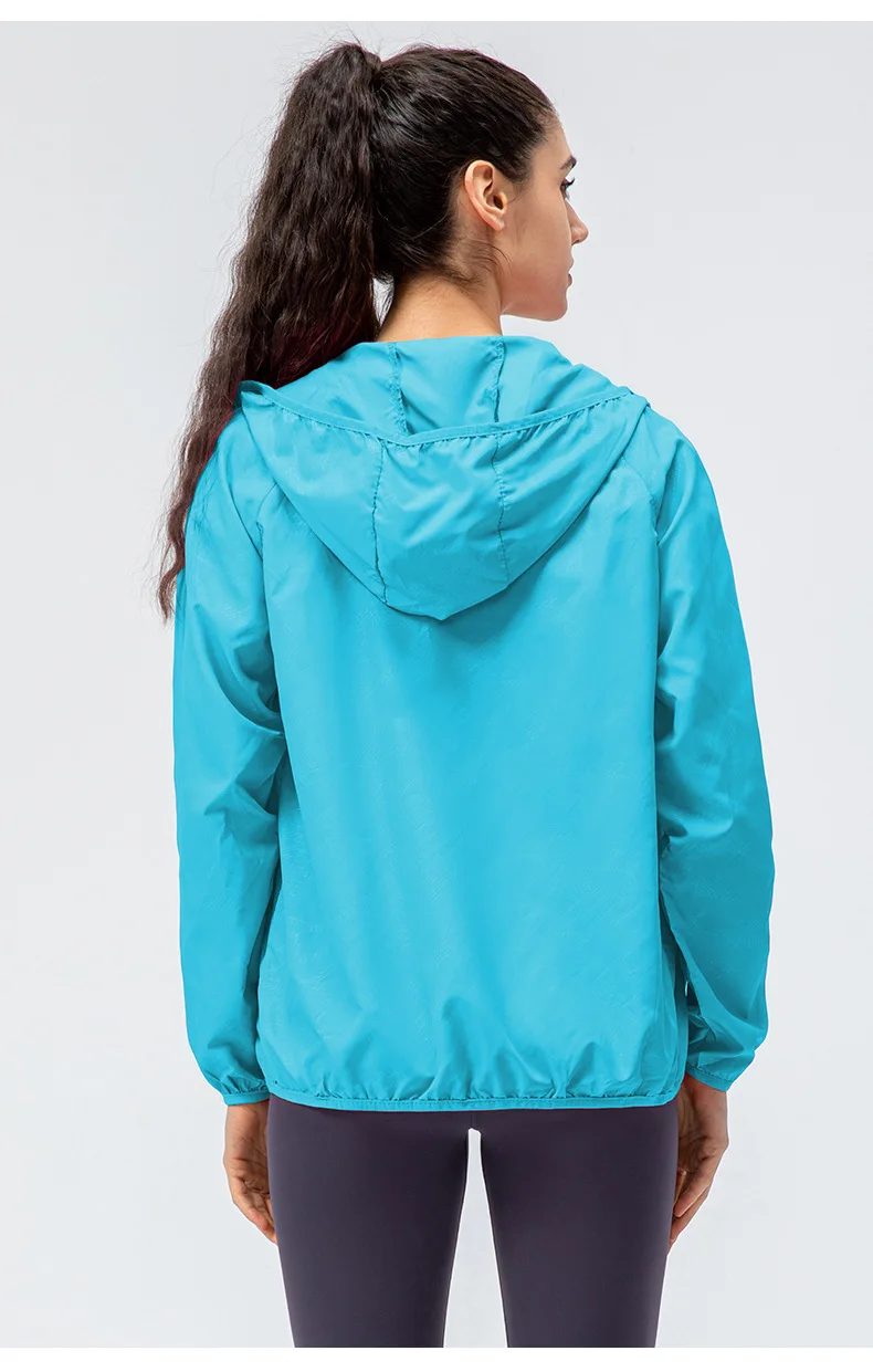 New Women outdoor sports skin windbreaker waterproof windproof lightweight breathable quick dry clothes cycling long sleeve coat
