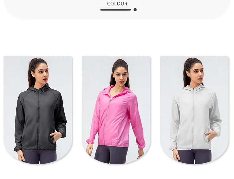 New Women outdoor sports skin windbreaker waterproof windproof lightweight breathable quick dry clothes cycling long sleeve coat