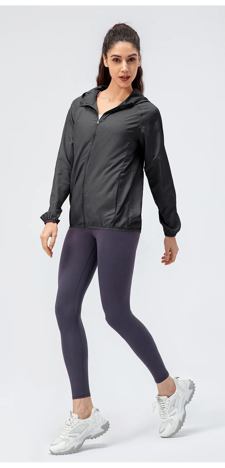 New Women outdoor sports skin windbreaker waterproof windproof lightweight breathable quick dry clothes cycling long sleeve coat