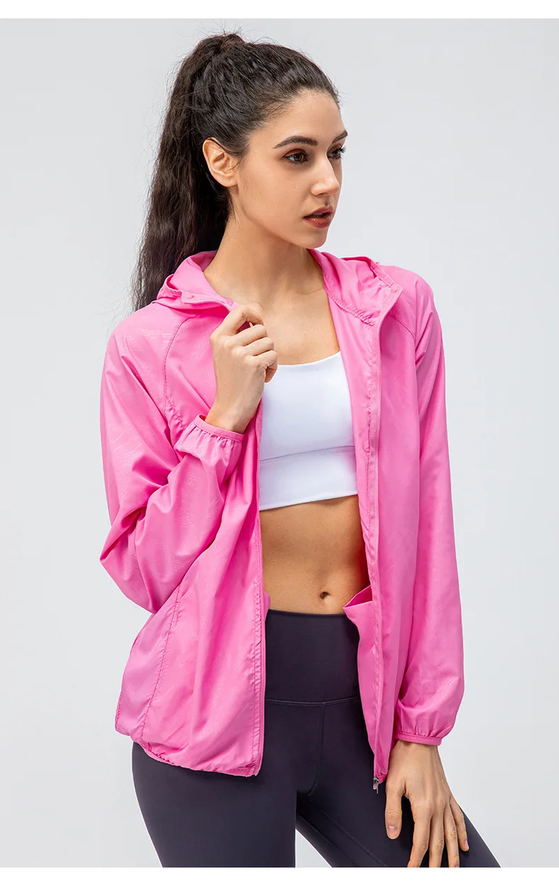 New Women outdoor sports skin windbreaker waterproof windproof lightweight breathable quick dry clothes cycling long sleeve coat