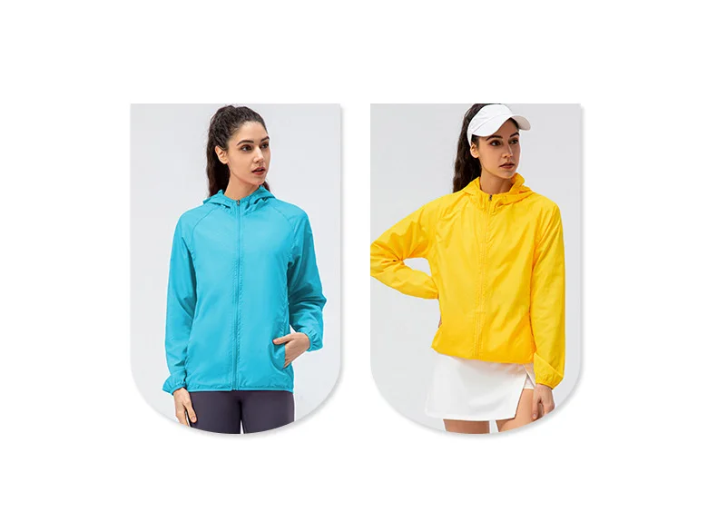 New Women outdoor sports skin windbreaker waterproof windproof lightweight breathable quick dry clothes cycling long sleeve coat