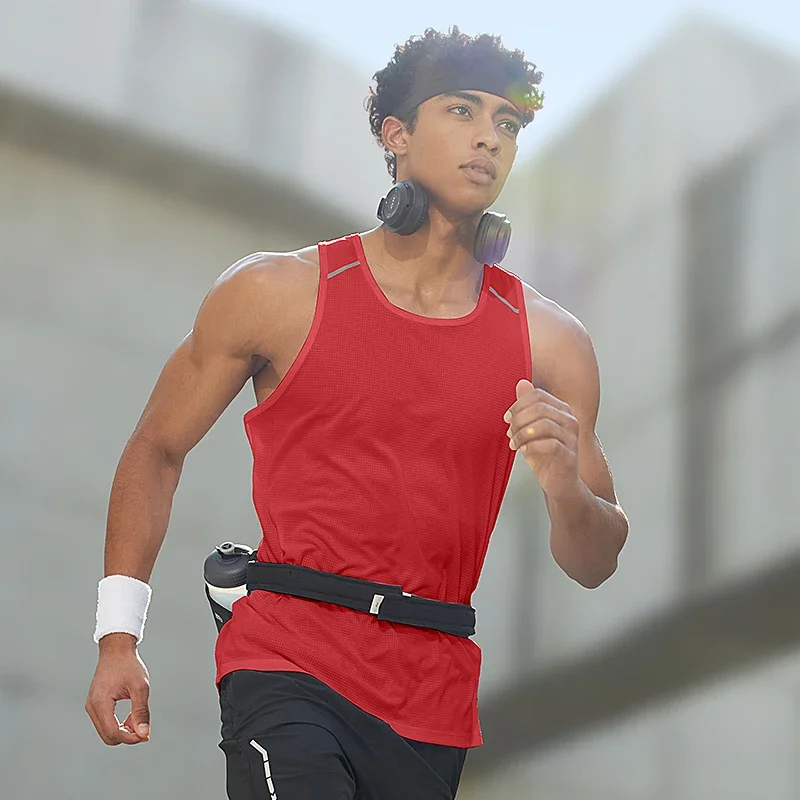 Men Sportswear Man Gym Fitness Vest Male Sportwear Sleeveless T-shirt Athletics Running Clothing Hiking Vests Men's Tracksuit