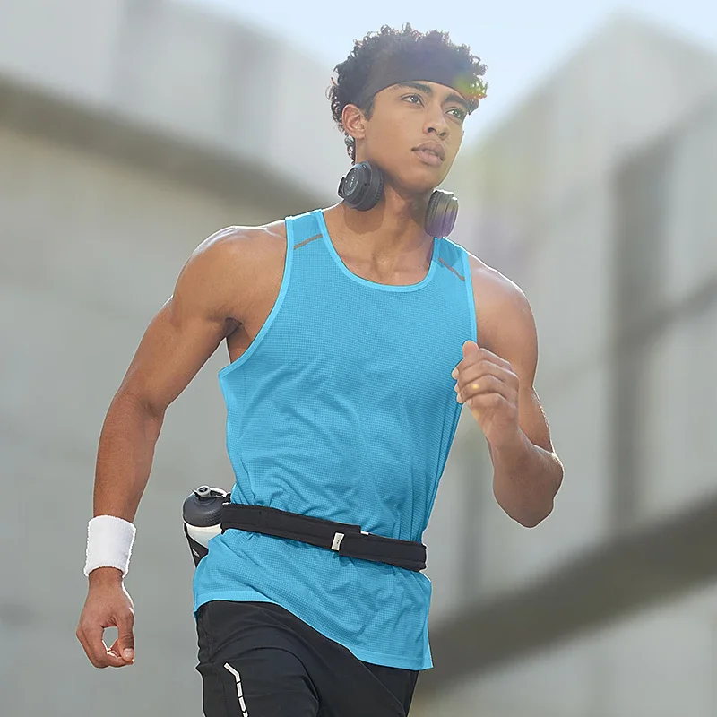 Men Sportswear Man Gym Fitness Vest Male Sportwear Sleeveless T-shirt Athletics Running Clothing Hiking Vests Men's Tracksuit