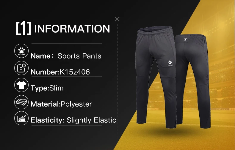 KELME Men Sports Trousers Sweatpants Kid Winter Padded Pants Thicken Jogging Women Fitness Outwear Warm Long Pants K15Z406