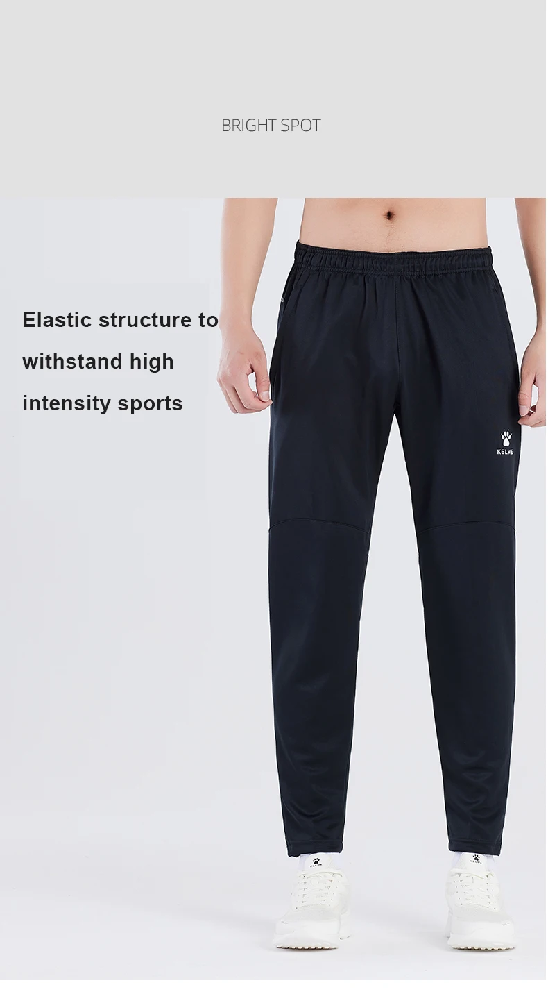 KELME Men Sports Trousers Sweatpants Kid Winter Padded Pants Thicken Jogging Women Fitness Outwear Warm Long Pants K15Z406