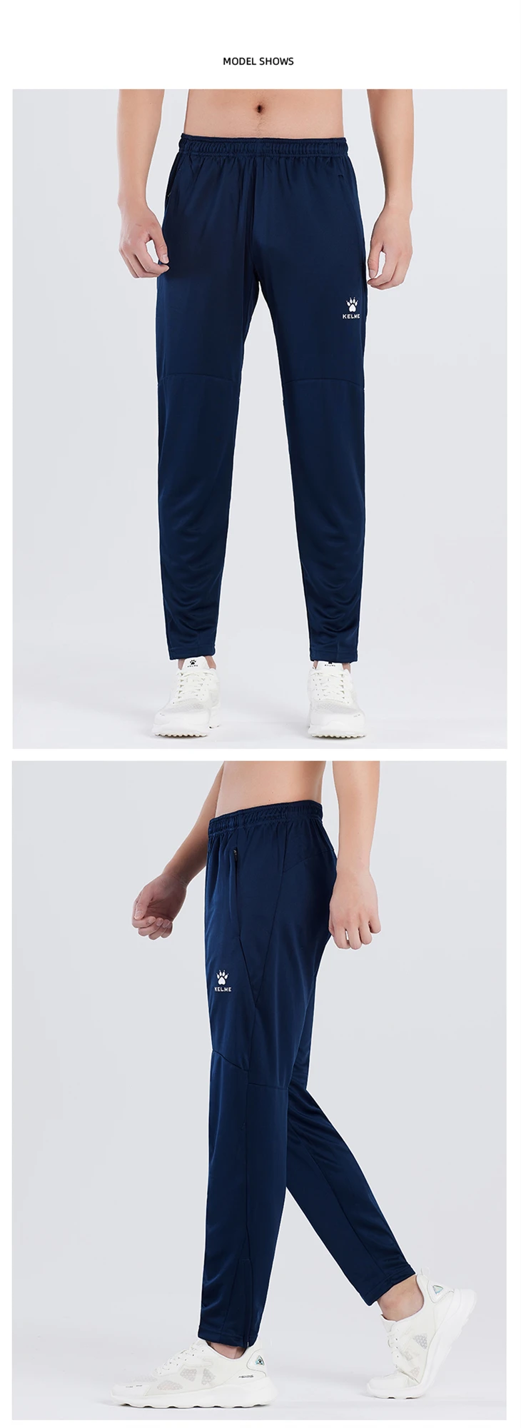KELME Men Sports Trousers Sweatpants Kid Winter Padded Pants Thicken Jogging Women Fitness Outwear Warm Long Pants K15Z406