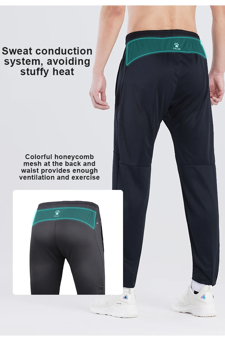 KELME Men Sports Trousers Sweatpants Kid Winter Padded Pants Thicken Jogging Women Fitness Outwear Warm Long Pants K15Z406