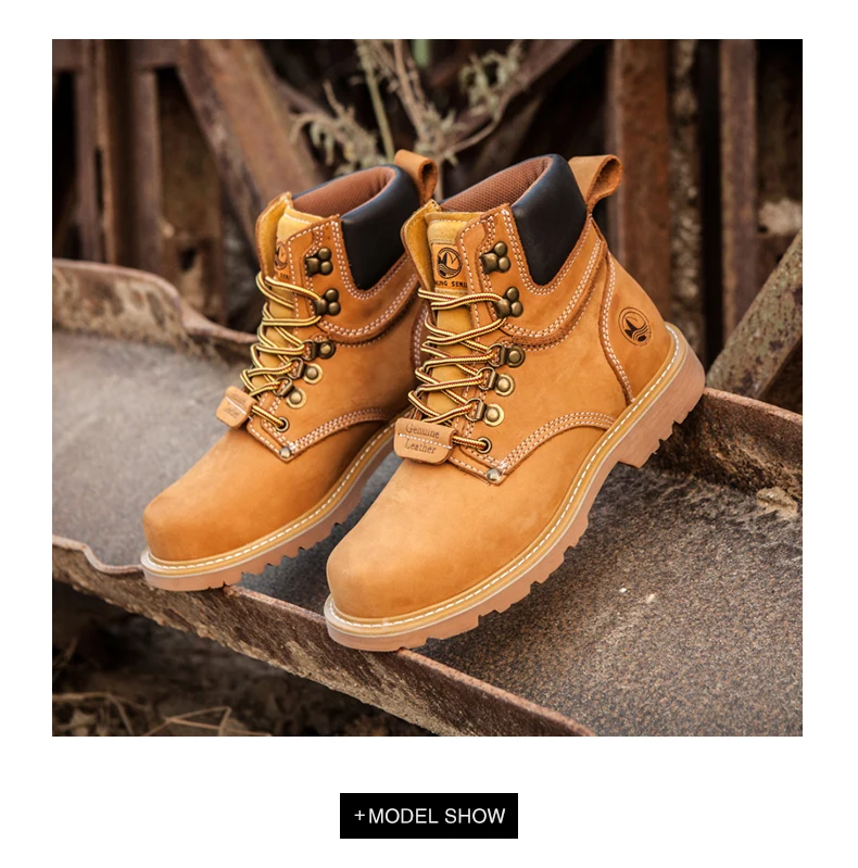 KOWM Cowhide Outdoor Men Hiking Shoes Waterproof Tactical Desert shoes Hunting Boots Snow Boots Fur Sneaker Women Trekking Shoes