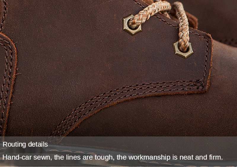 KOWM Cowhide Outdoor Men Hiking Shoes Waterproof Tactical Desert shoes Hunting Boots Snow Boots Fur Sneaker Women Trekking Shoes