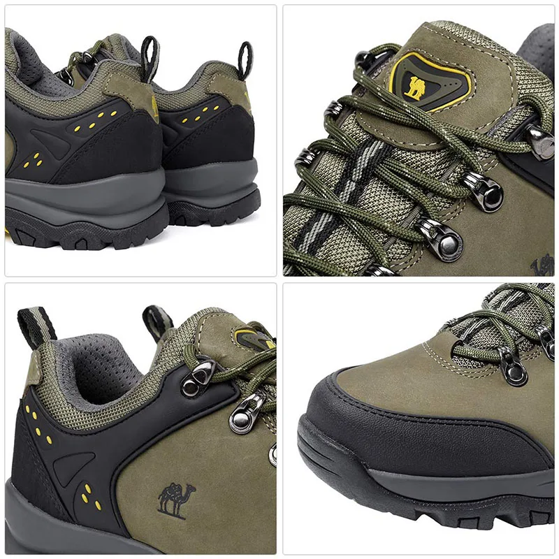 GOLDEN CAMEL Waterproof Hiking Shoes Outdoor Low-top Leather Trekking Shoes for Men Walking Male Sneakers 2023 Spring New