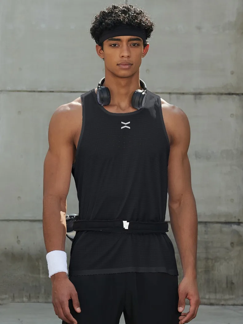 Summer Men's Marathon Vest Basketball Sleeveless Shirt Running Tank Top Clothing Jogging Training Sportswear Gym Sports Singlet
