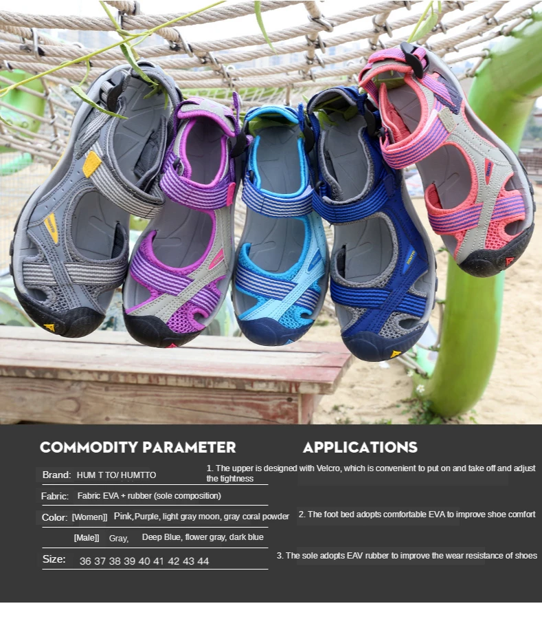 HUMTTO Outdoor Women's Upstream Shoes Breathable Summer Aqua Shoes men Rubber Air Mesh Sandals Wading Quick Drying Beach Sneaker