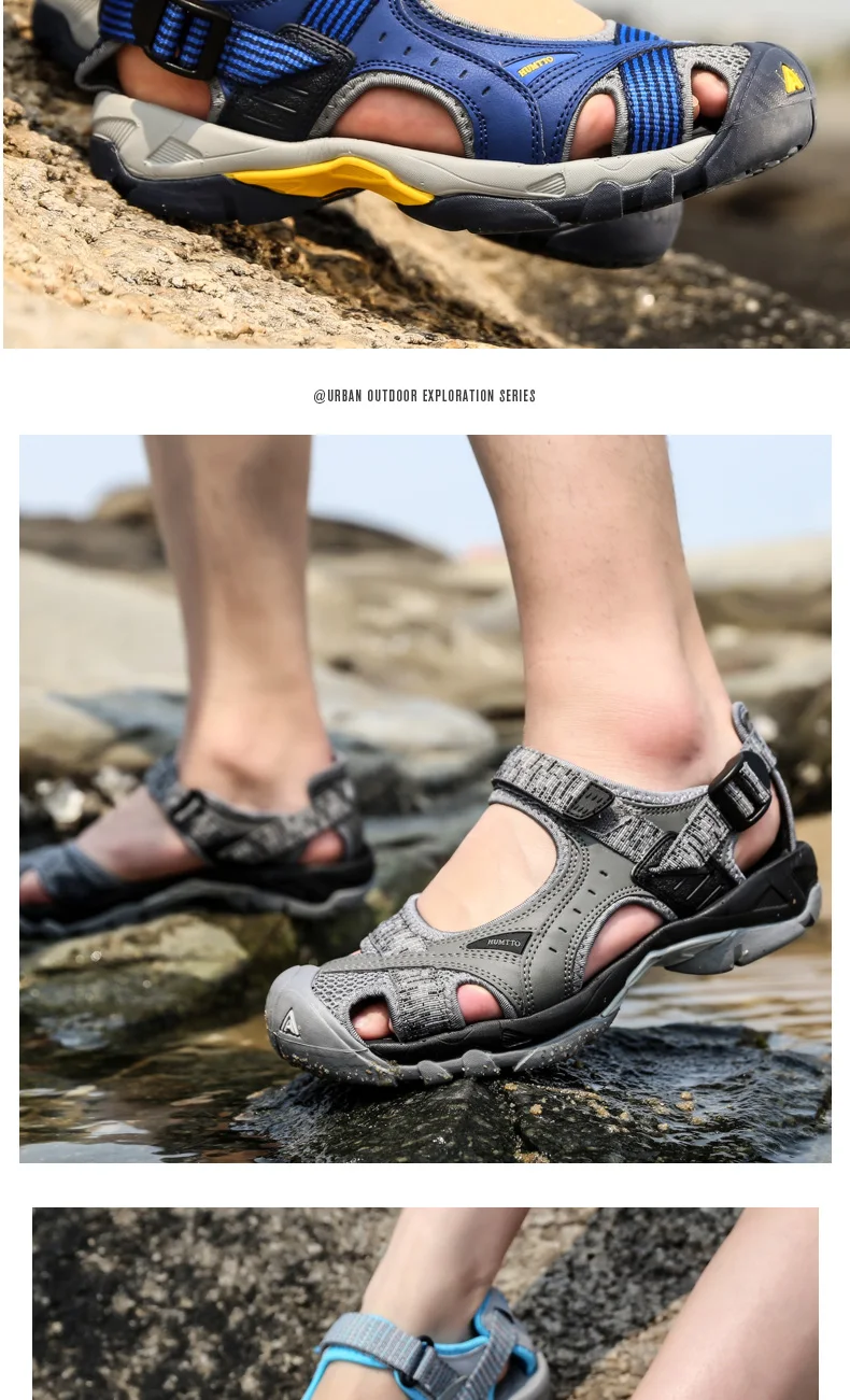 HUMTTO Outdoor Women's Upstream Shoes Breathable Summer Aqua Shoes men Rubber Air Mesh Sandals Wading Quick Drying Beach Sneaker