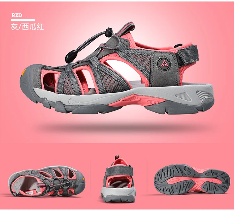 HUMTTO Outdoor Women's Upstream Shoes Breathable Summer Aqua Shoes men Rubber Air Mesh Sandals Wading Quick Drying Beach Sneaker