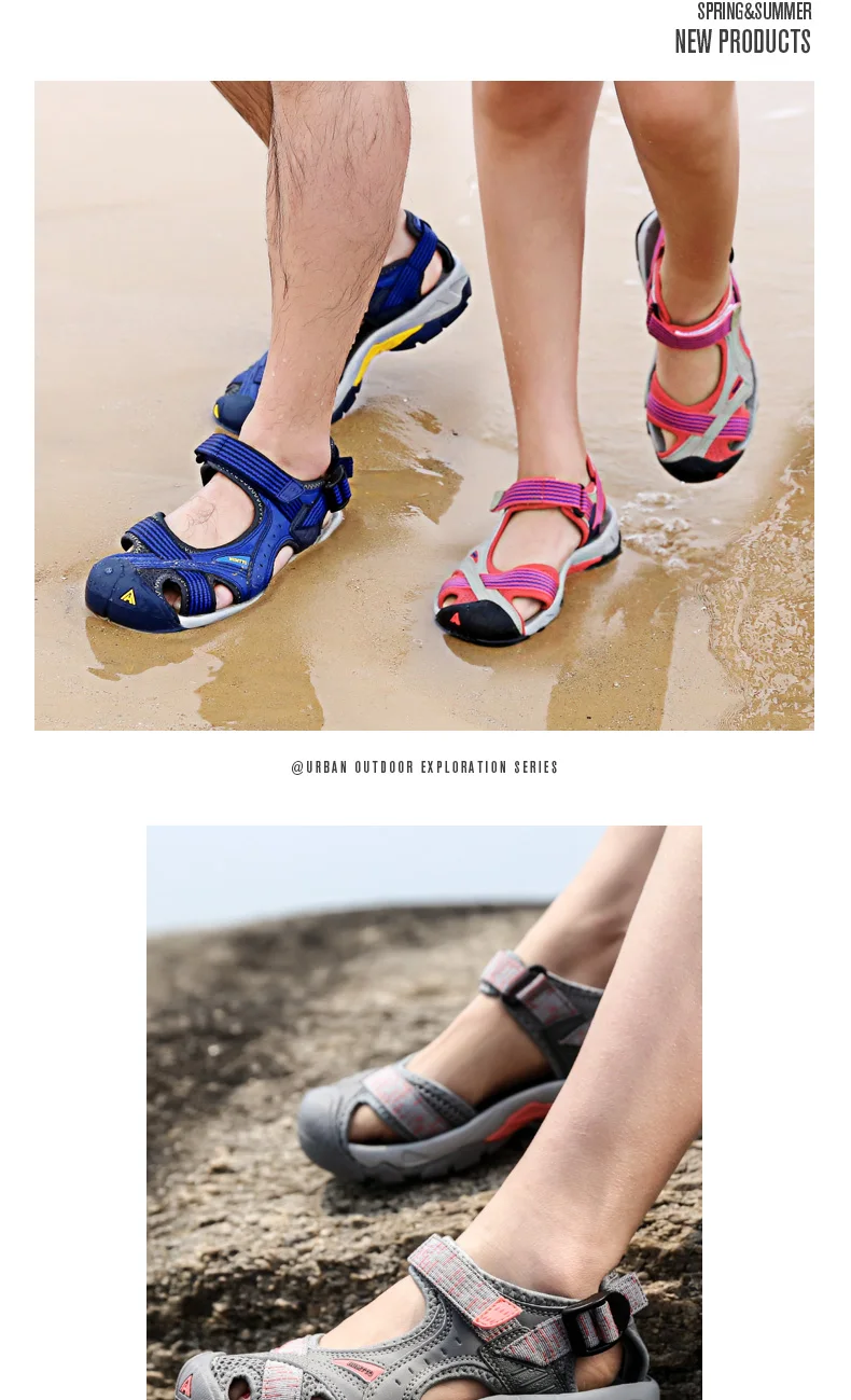 HUMTTO Outdoor Women's Upstream Shoes Breathable Summer Aqua Shoes men Rubber Air Mesh Sandals Wading Quick Drying Beach Sneaker