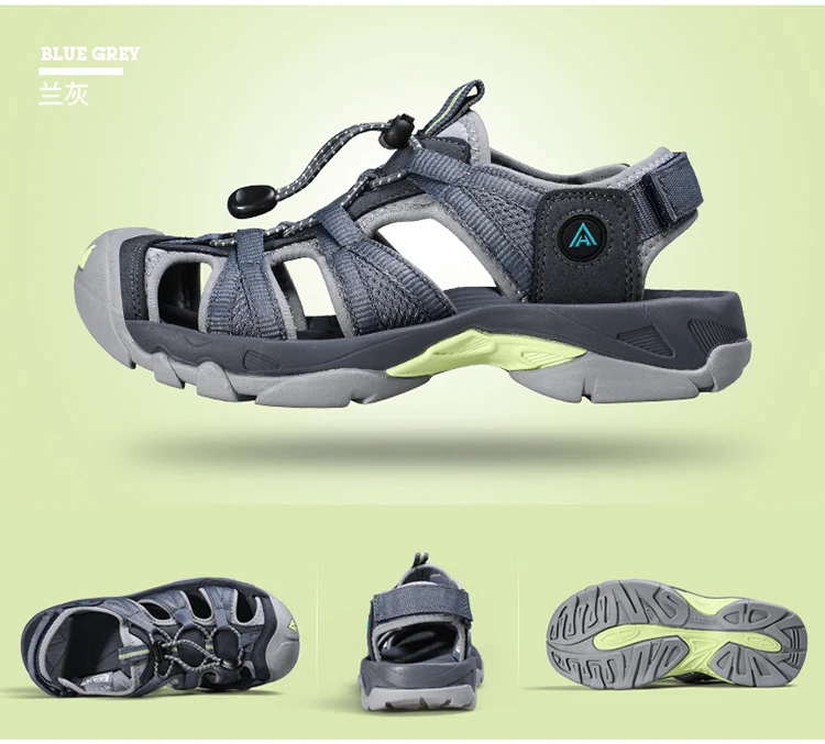 HUMTTO Outdoor Women's Upstream Shoes Breathable Summer Aqua Shoes men Rubber Air Mesh Sandals Wading Quick Drying Beach Sneaker
