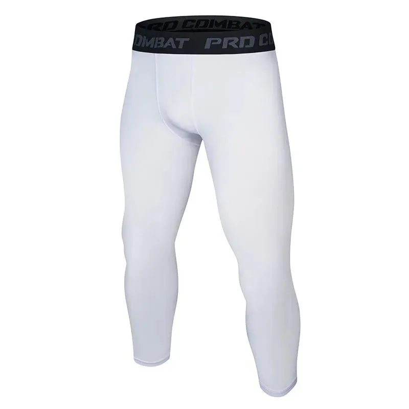 Men Women Kids Boy Girl Children Capri Running Tights GYM 3/4 Pant Basketball Football Soccer Fitness Exercise Sport Leggings 66