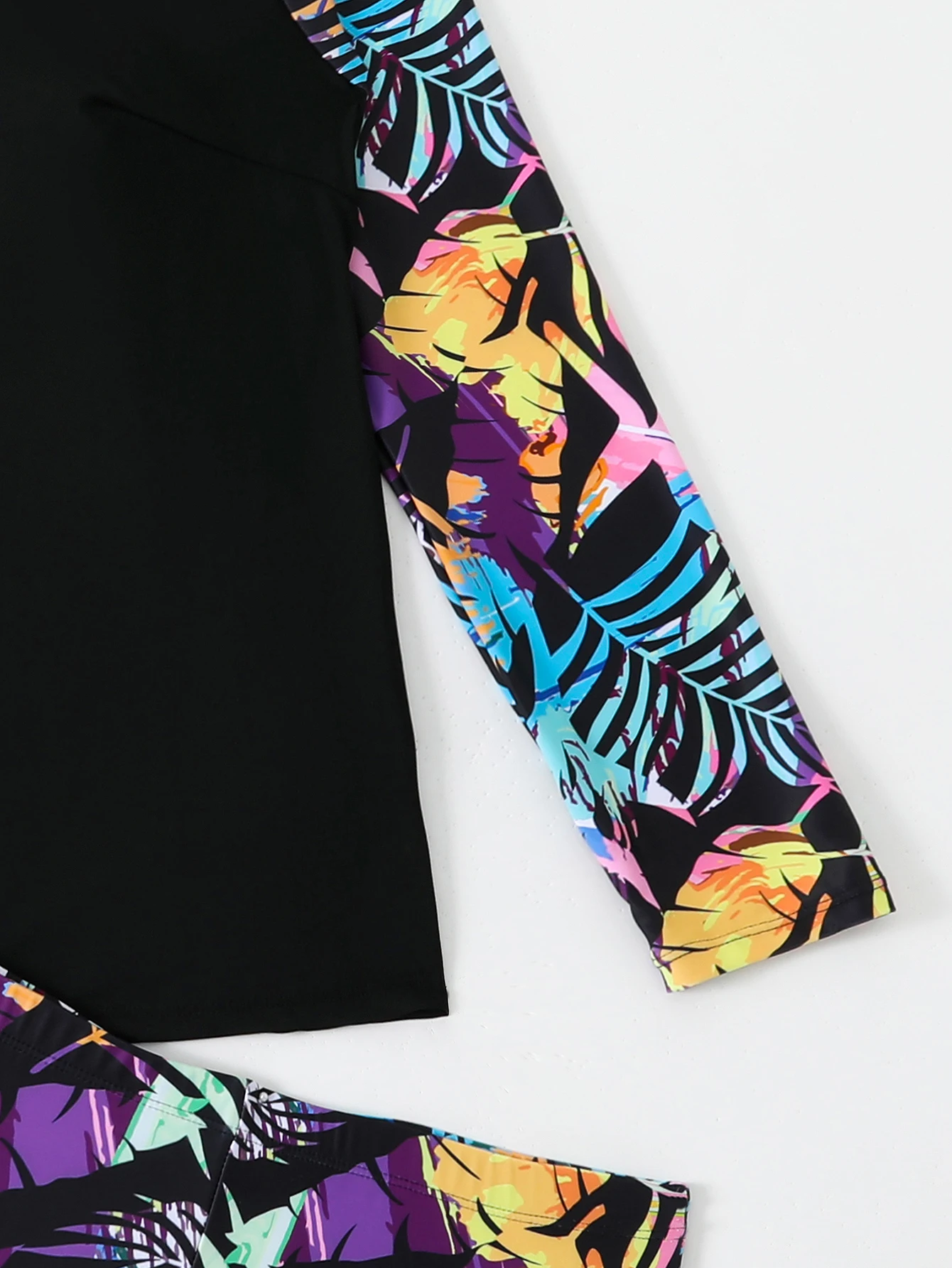 2026 Tropical Long Sleeve Swimsuit Women Plus Large Size Swimwear Female Bathers Bathing Swimming Swim Suit Beachwear 4XL