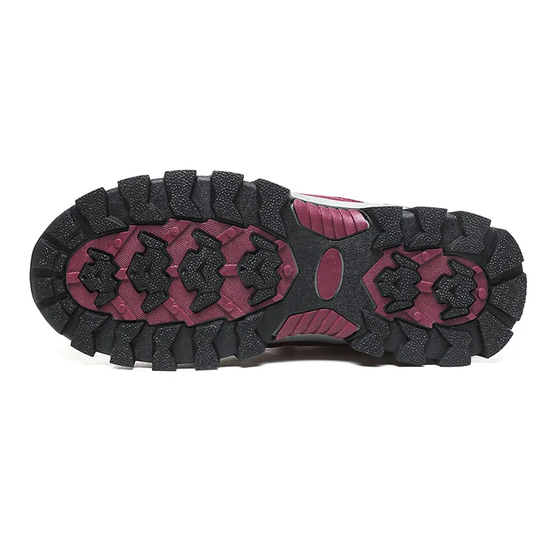 HIKEUP Autumn And Winter Outdoor Hiking Shoes Men Women Sneakers Couple Models High Quality Leather Sport Men Trekking Plus Size
