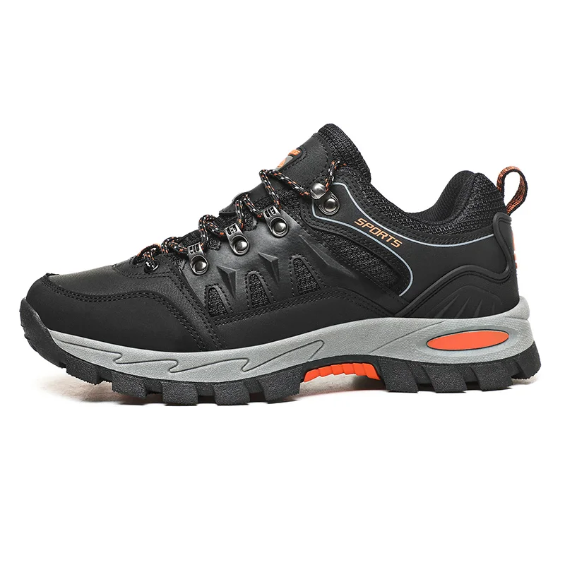 HIKEUP Autumn And Winter Outdoor Hiking Shoes Men Women Sneakers Couple Models High Quality Leather Sport Men Trekking Plus Size