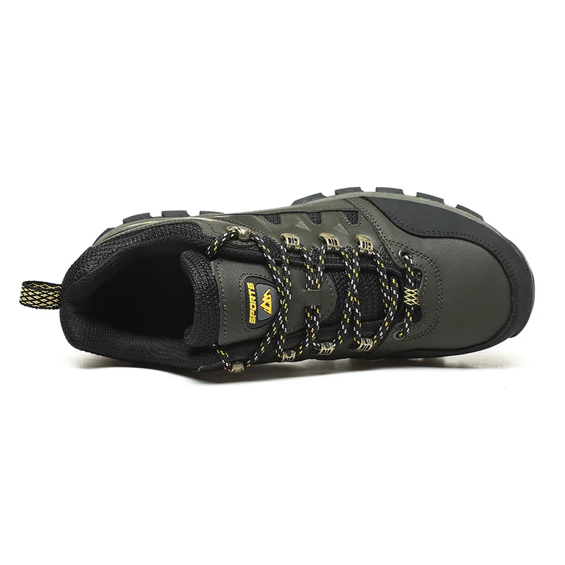HIKEUP Autumn And Winter Outdoor Hiking Shoes Men Women Sneakers Couple Models High Quality Leather Sport Men Trekking Plus Size