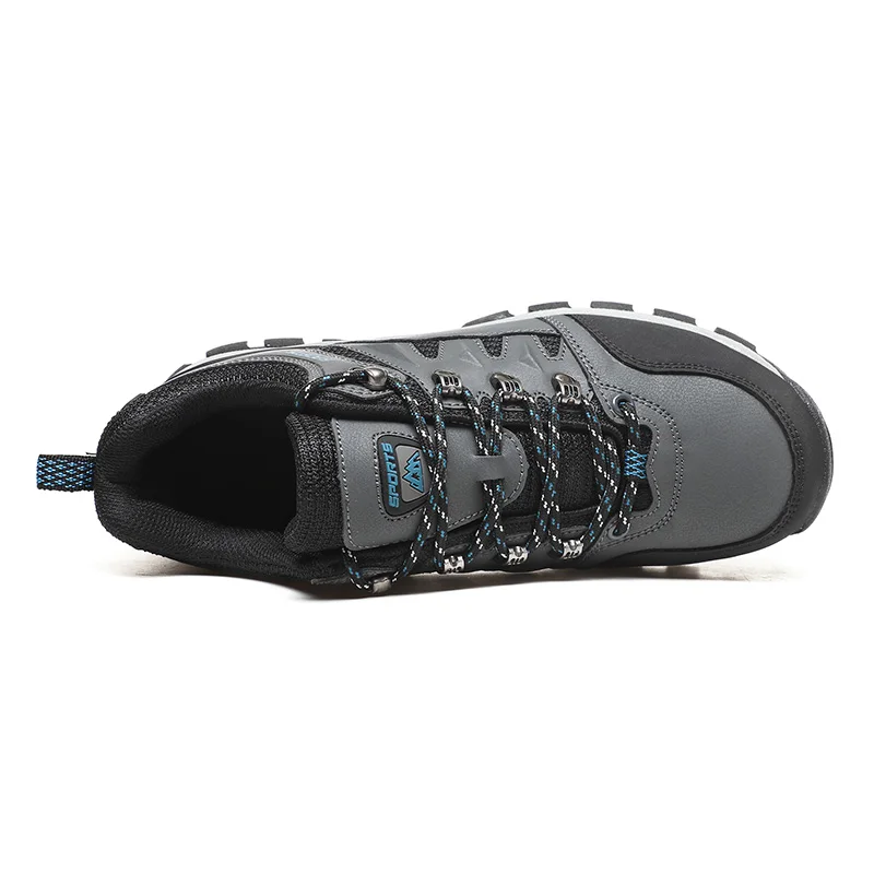 HIKEUP Autumn And Winter Outdoor Hiking Shoes Men Women Sneakers Couple Models High Quality Leather Sport Men Trekking Plus Size