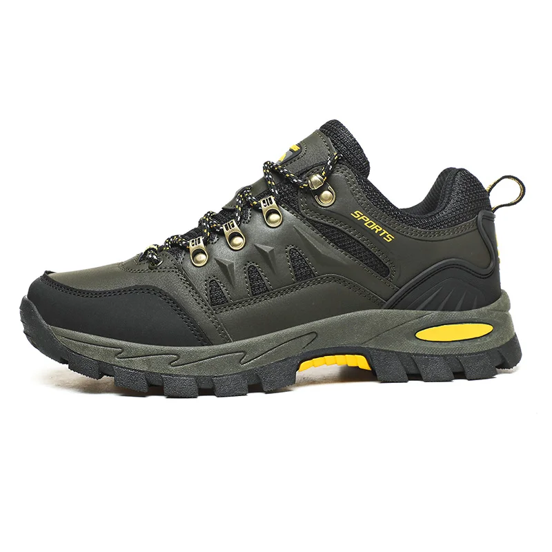 HIKEUP Autumn And Winter Outdoor Hiking Shoes Men Women Sneakers Couple Models High Quality Leather Sport Men Trekking Plus Size