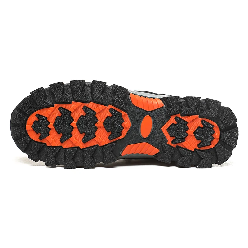 HIKEUP Autumn And Winter Outdoor Hiking Shoes Men Women Sneakers Couple Models High Quality Leather Sport Men Trekking Plus Size