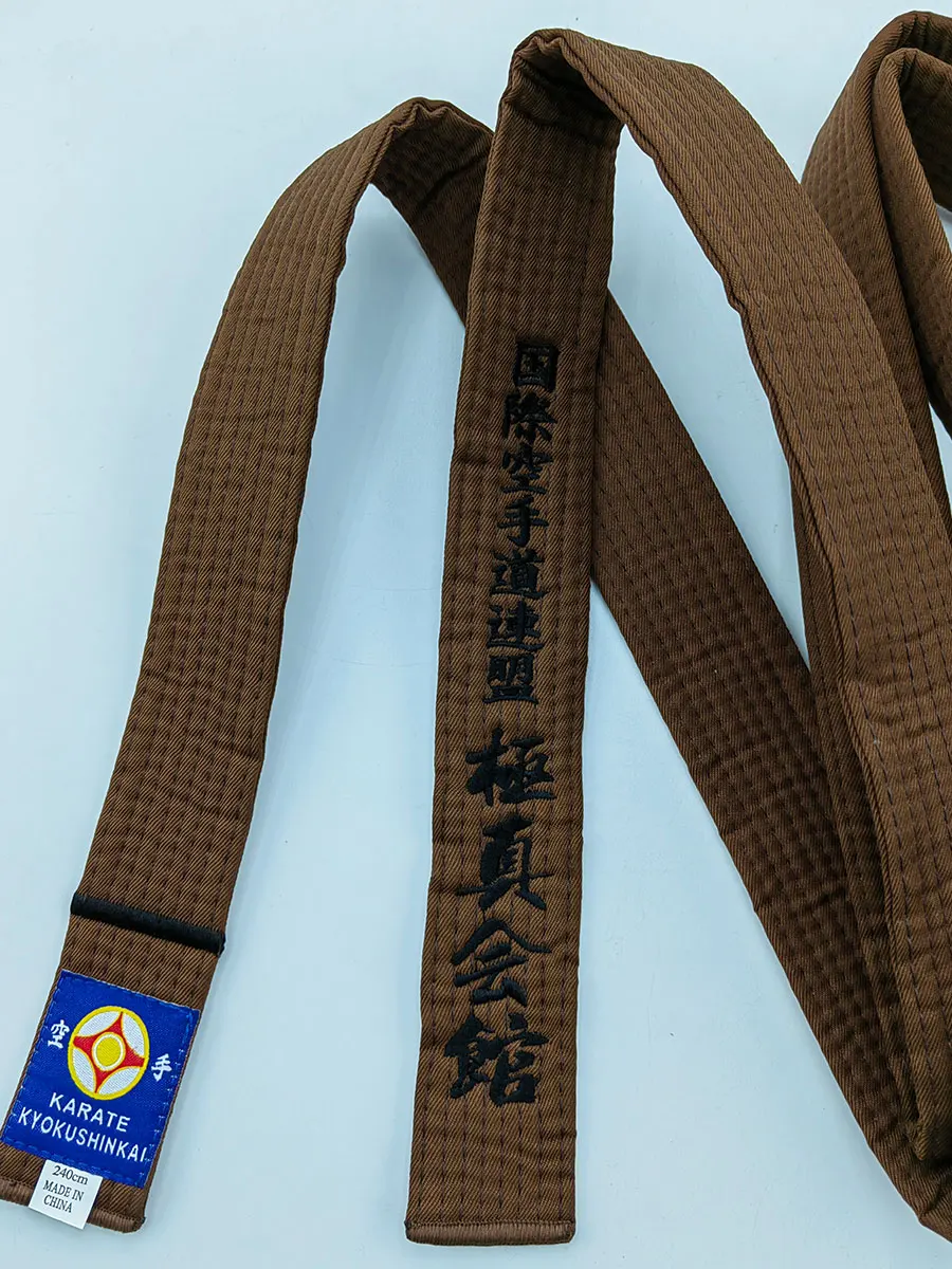 International Karate Federation Kyokushi Belts IKF Sports Yellow Belt 4cm Wide Customized Processing Embroidered Text China Made